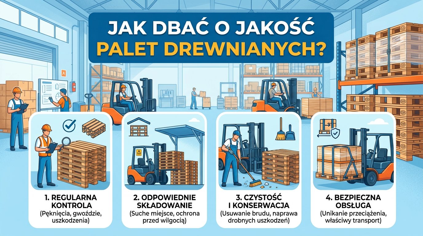 Jak dbać o jakość palet drewnianych?